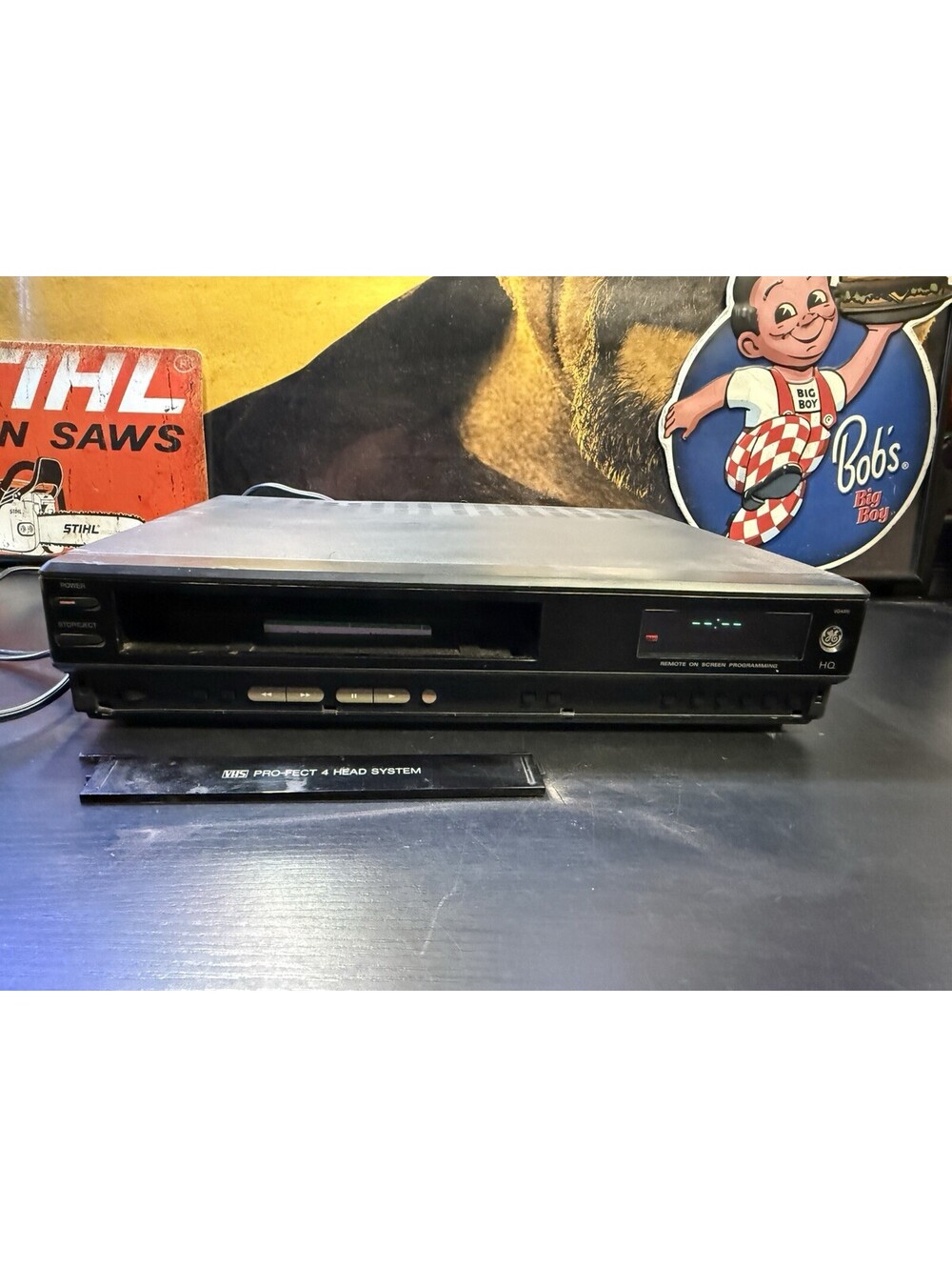 GE VG4005 4 Head VHS VCR Player Recorder FOR PARTS OR REPAIR General Electric